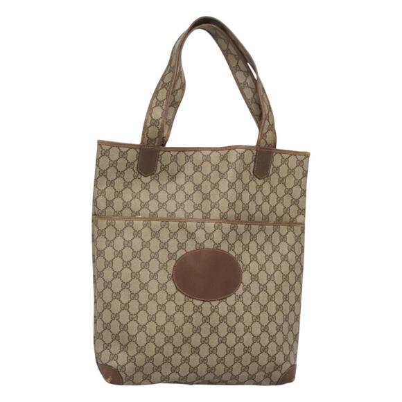 GUCCI GG Supreme Tote Bag Pvc Beige Gold 002 39 002 39 - Picture 1 of 16
